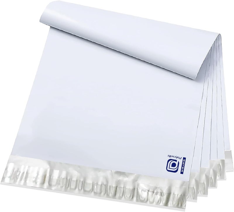 POLYSELLS 50 pcs 24x24 Inches White (Silver inside) Poly Mailers Shipping Envelopes, Strong Adhesive Sealing, Waterproof, and Tear-resistant Postal Mailing Bags for Clothing, Books, and Accessories - Image 1